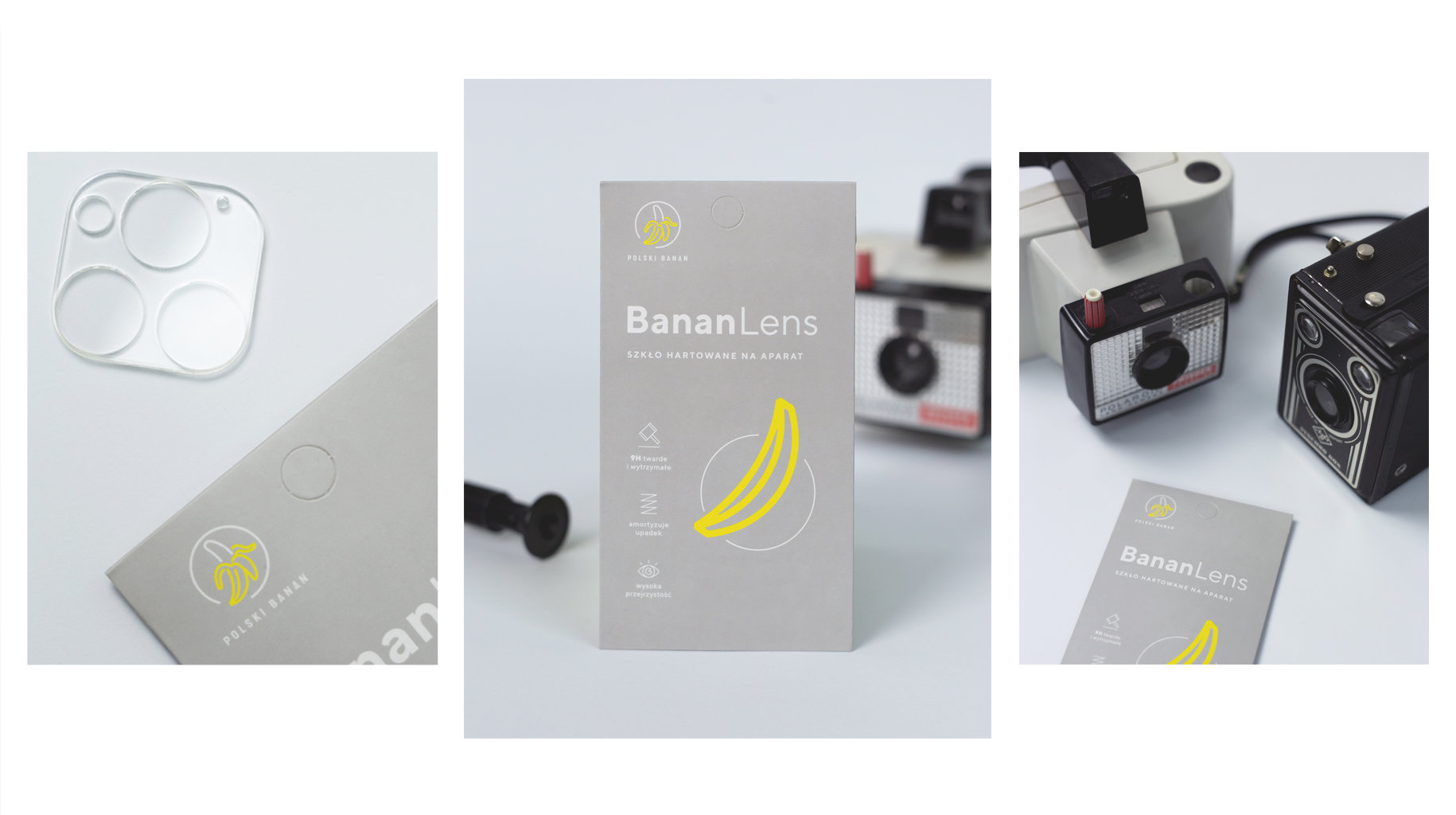 szkło hartowane na aparat PolskiBanan BananLens iPhone 15 Pro Max